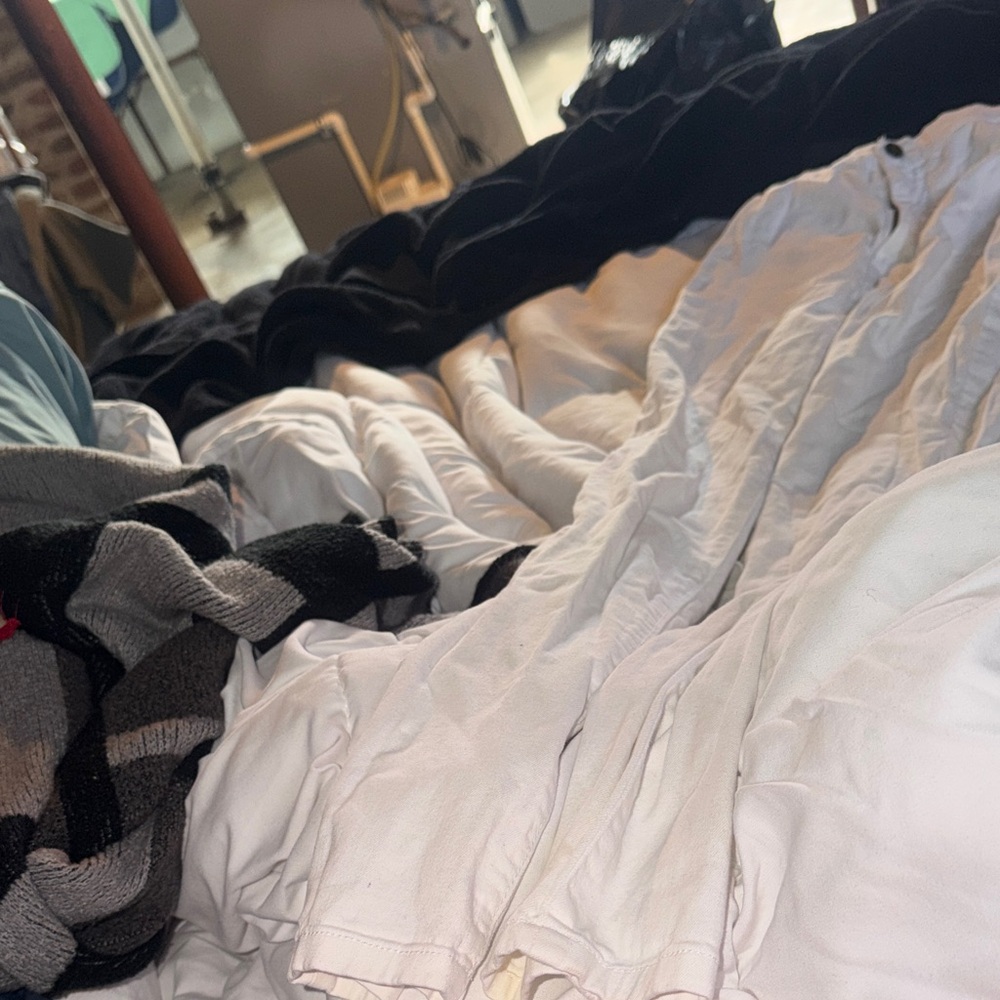 White and Black Striped Blanket